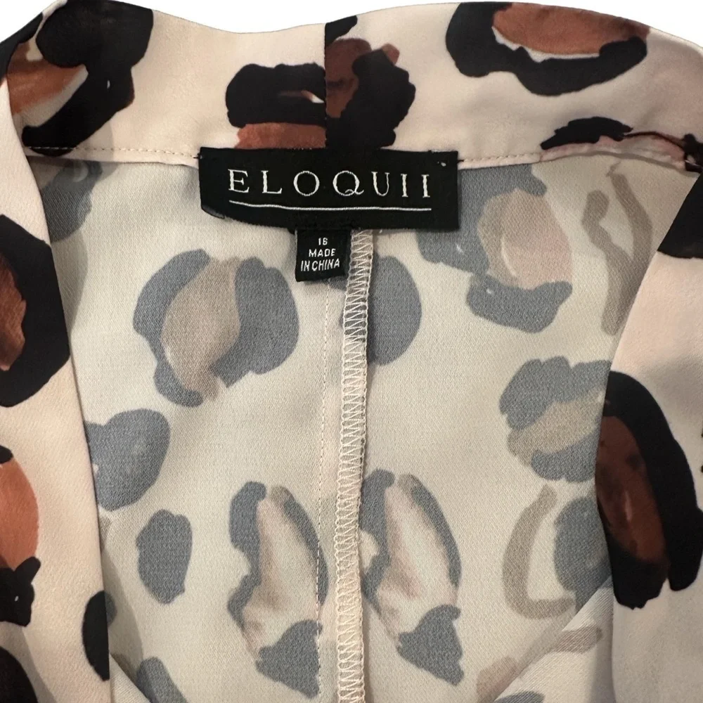 Eloquii Pink Flutter Sleeve Boxy Fit Blouse